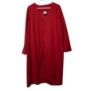 Vtg Roaman’s Long Red Dress Duster Jacket Large Party Cocktail Dressy Coverup